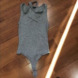 Gray body suit